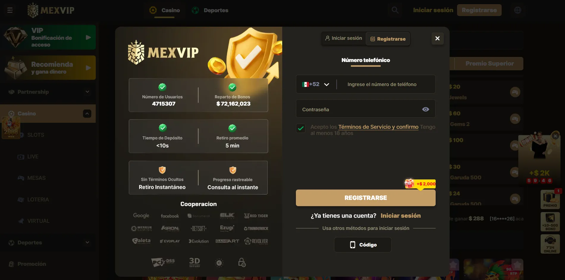 Cómo activar el MexVip código promocional paso a paso